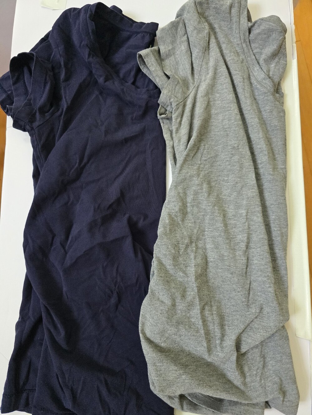 Maternity Tee Bundle Navy Blue And Heather Gray Large